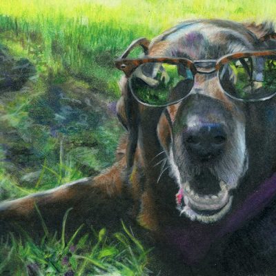 SOLD - "Shades", colored pencil