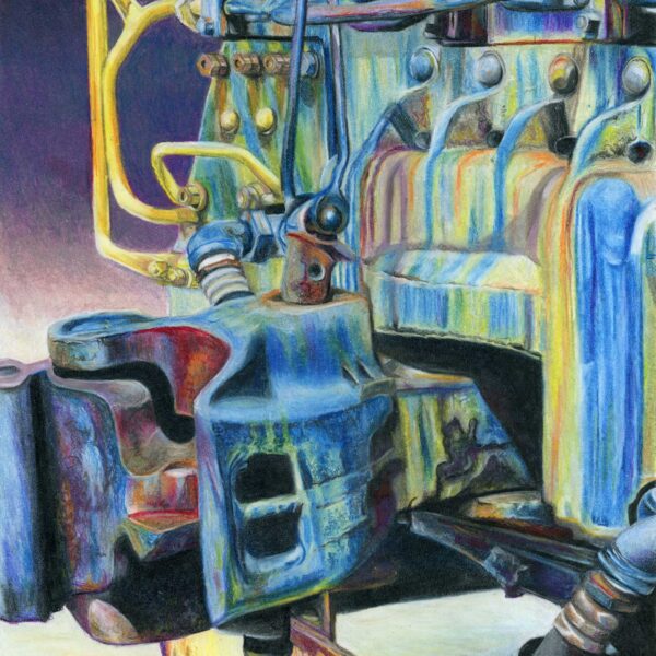 "Hitch in Time", 11" x 14", colored pencil 