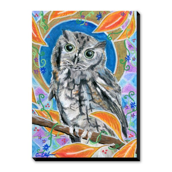 Autumn Screech Owl - Art Print