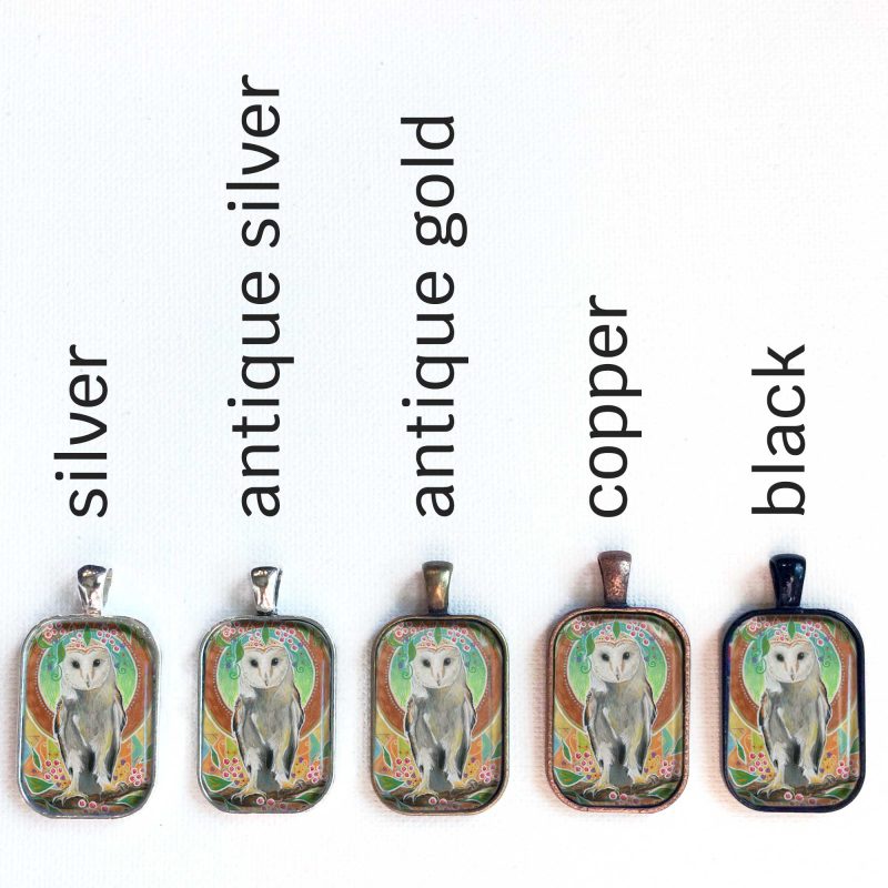 Barn Owl and Berries - Pendant - Image 4