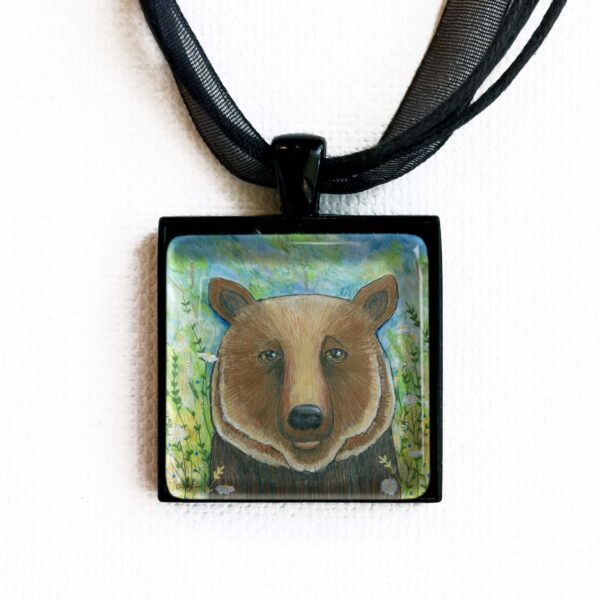 Bear in Flowers - Pendant