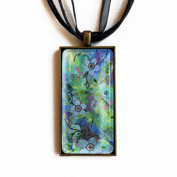 Bluebird Resting - Pendant