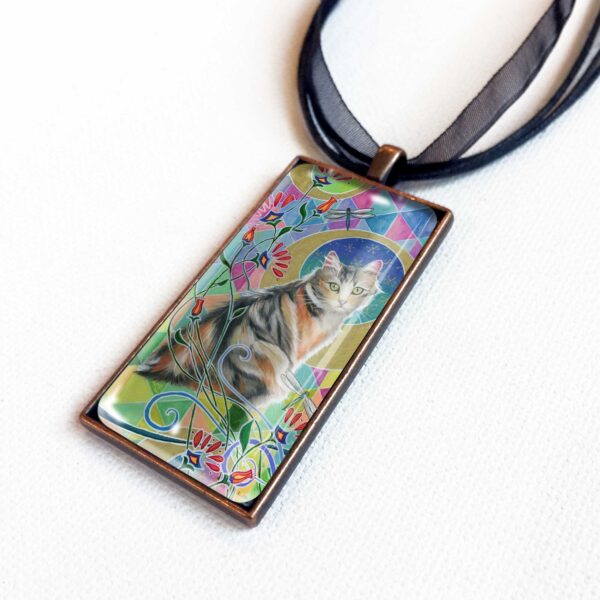 Calico and Dragonflies - Pendant