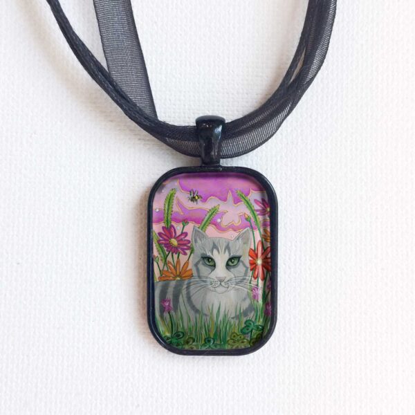 Cat in the Clover - Pendant