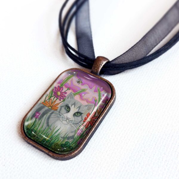 Cat in the Clover - Pendant