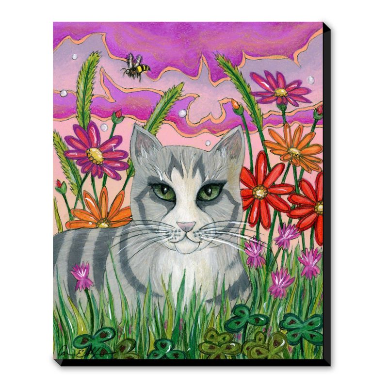 Cat in the Clover - Art Print