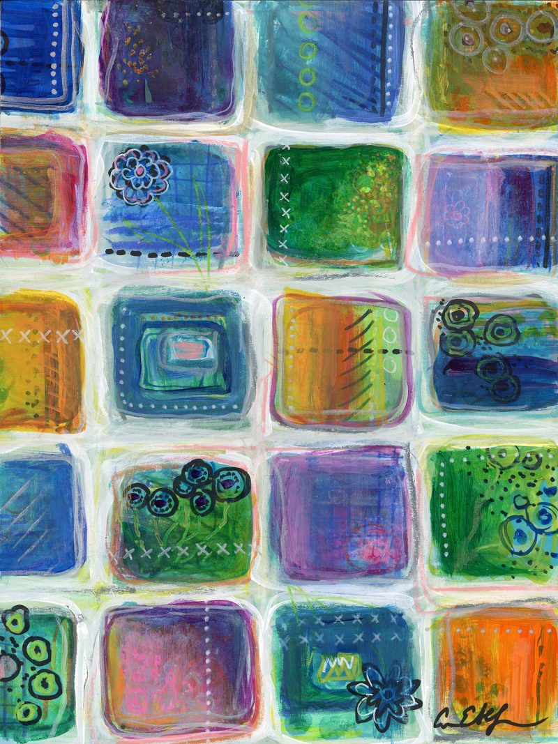 Color Story #1, 9"x12", mixed media