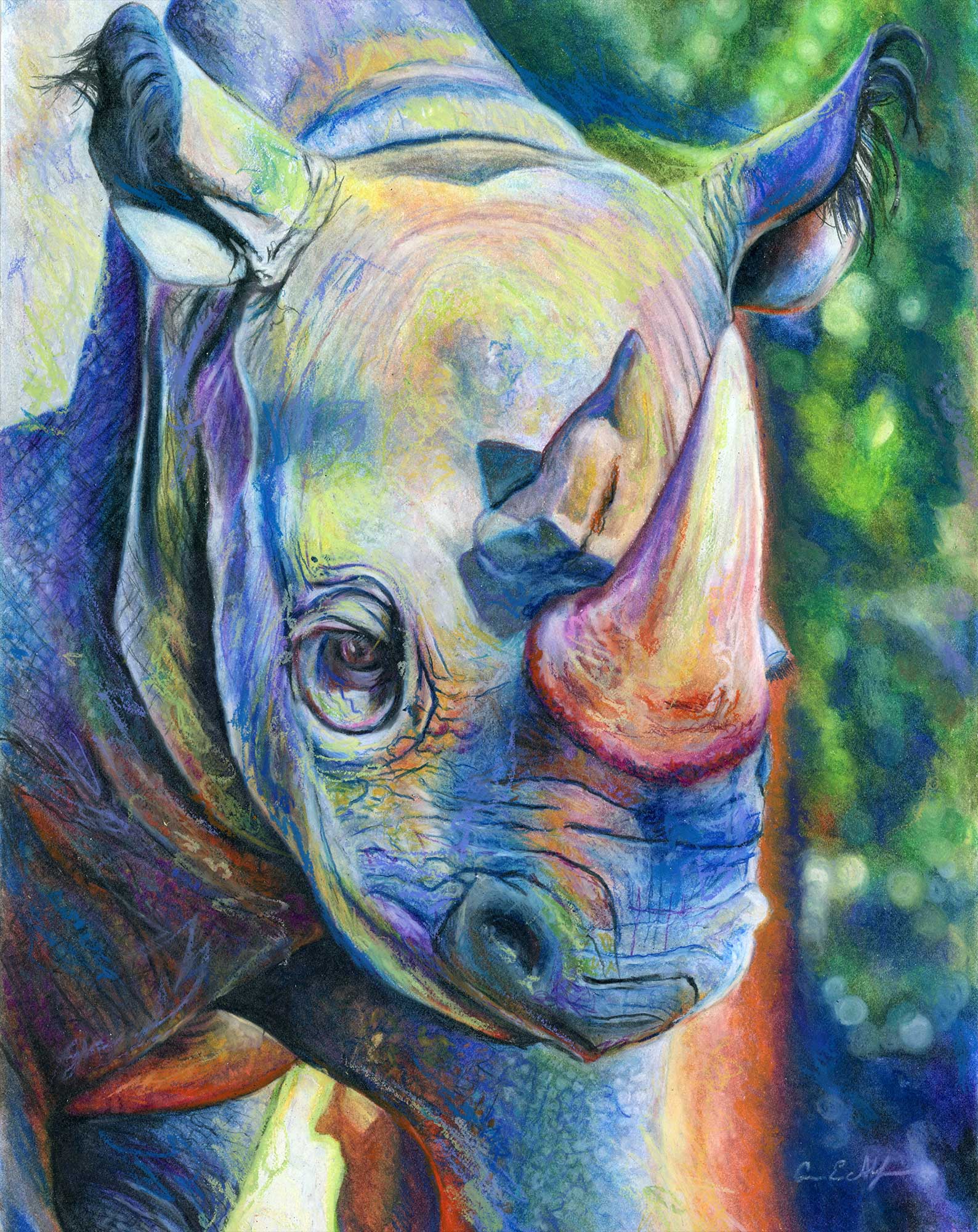 "Determined", 11" x 14", colored pencil