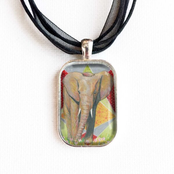 Elephant in Flowers - Pendant