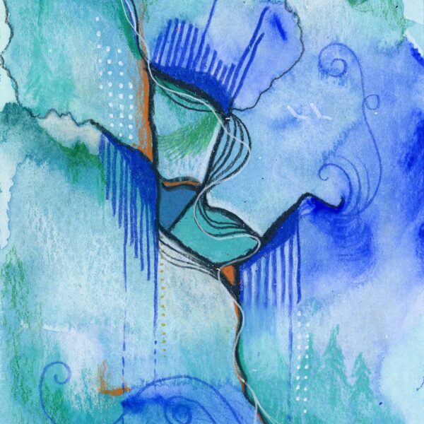 Journey #1, 5"x7", mixed media