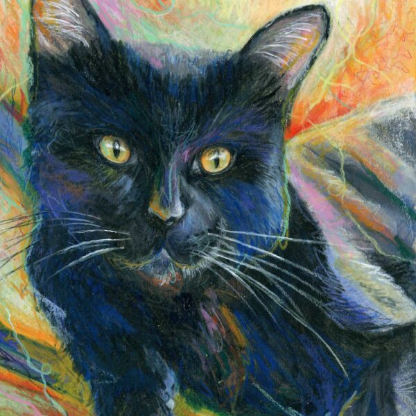 "Licorice", 8" x 10", mixed media
