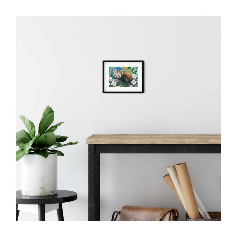Red Panda in Apple Blossoms - Art Print - Image 3