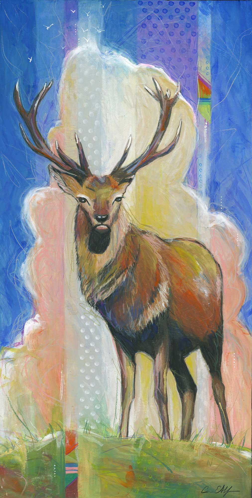 "Summit", 12" x 24", mixed media
