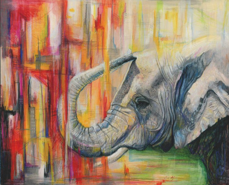"Vanishing", 8" x 10", colored pencil