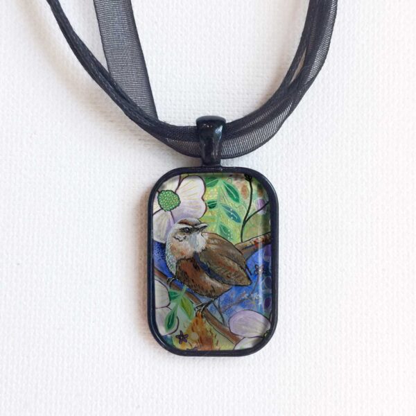 Wrens in Dogwoods - Pendant