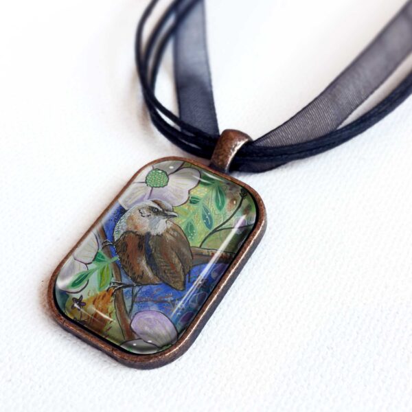 Wrens in Dogwoods - Pendant