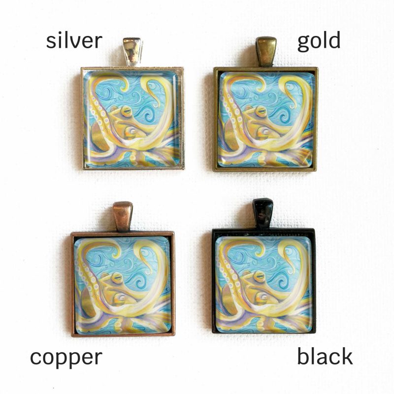 Yellow Octopus - Pendant - Image 4