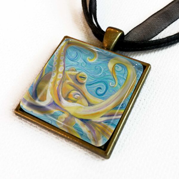 Yellow Octopus - Pendant