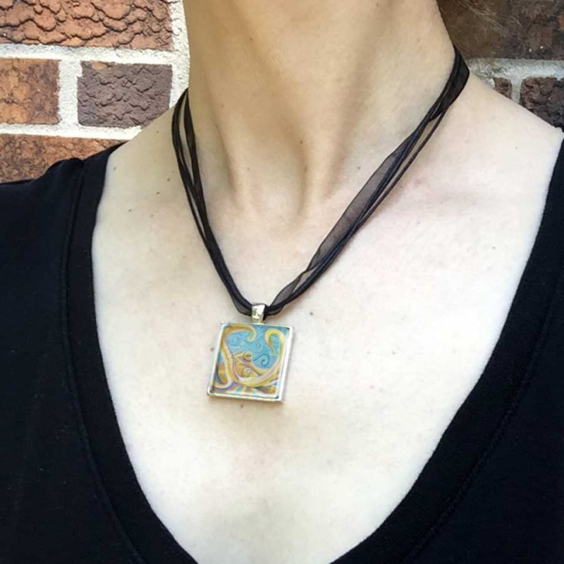 Yellow Octopus - Pendant - Image 3