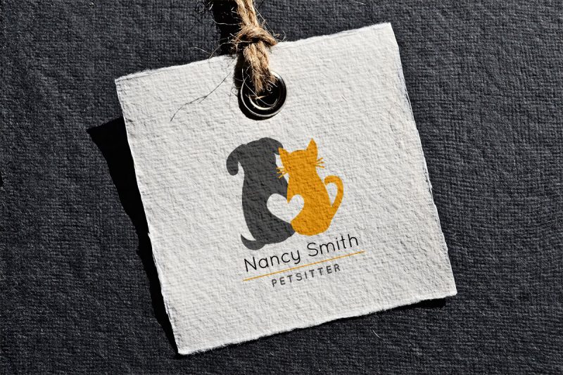 Dog and Cat Logo - Instant Download