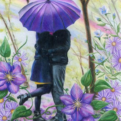 SOLD - Together, 11" x 14", colored pencil