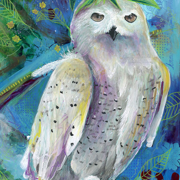 Knowledge Speaks but Wisdom Listens, 12" x 24", mixed media