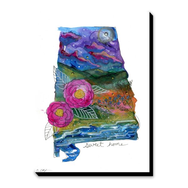 Camellias at Night (AL) - Art Print