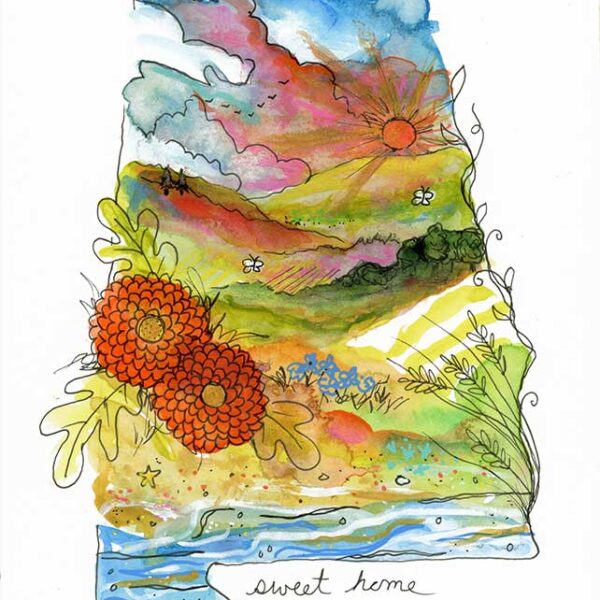 Fall Mums (AL) - Original Art