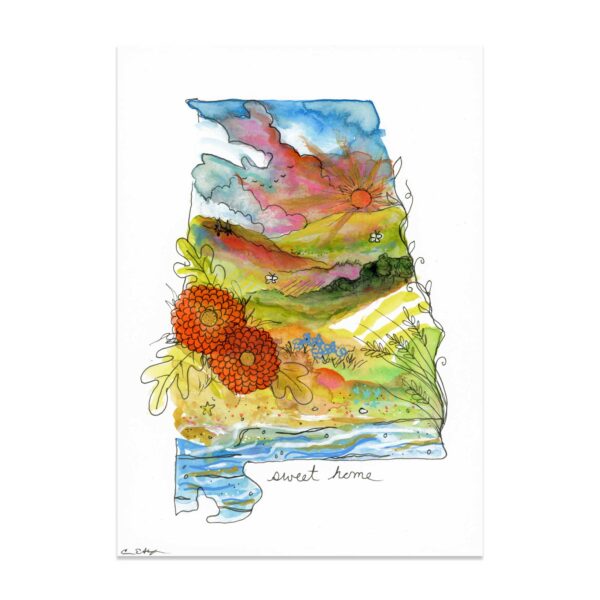 Fall Mums (AL) - Art Print