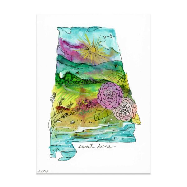 Soft Pink Camellias (AL) - Art Print