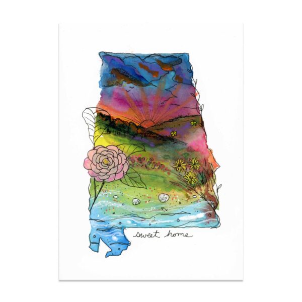 Sunset Camellia (AL) - Art Print