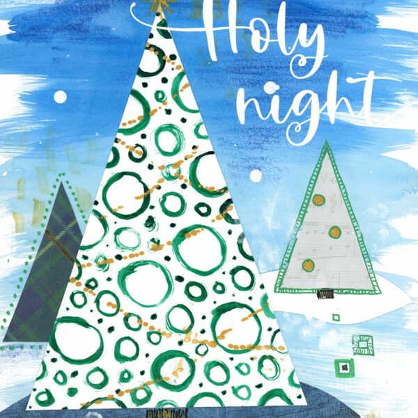 Holy Night, 8" x 10", mixed media