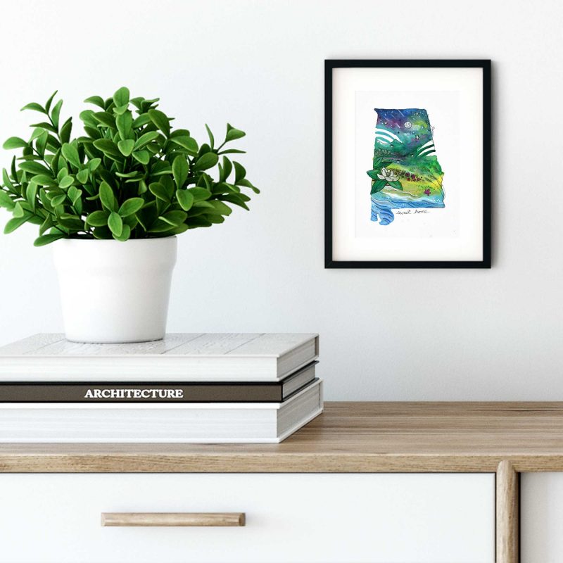 Sweet Home Alabama Magnolia - Art Print - Image 2