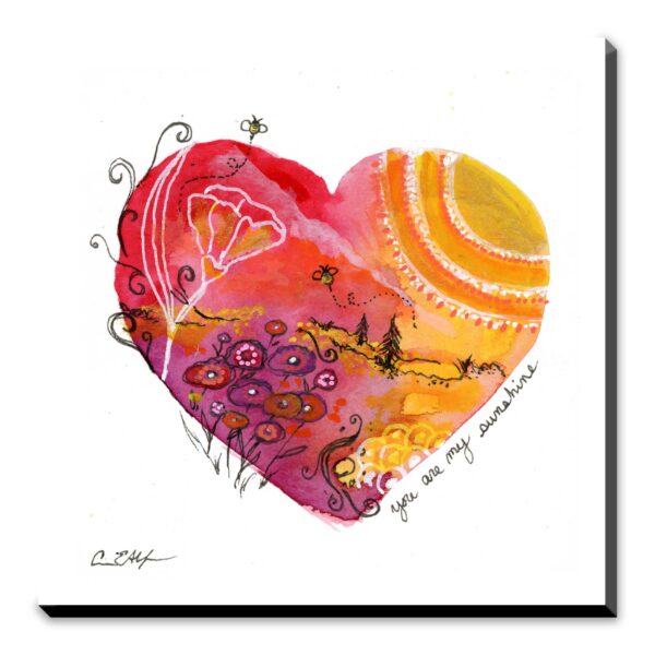 You are my Sunshine Heart - Art Print