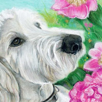 SOLD - Olive, 7" x 5", mixed media