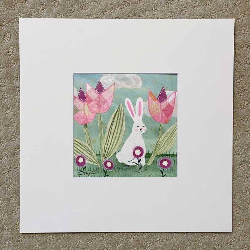 Bunny and Tulips - Original Art - Image 2
