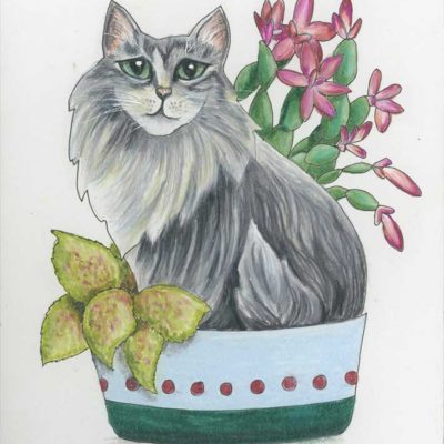 SOLD - Resistance is Futile, 8" x 10", colored pencil