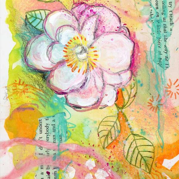 Feeling of Hope, 5" x 7", mixed media