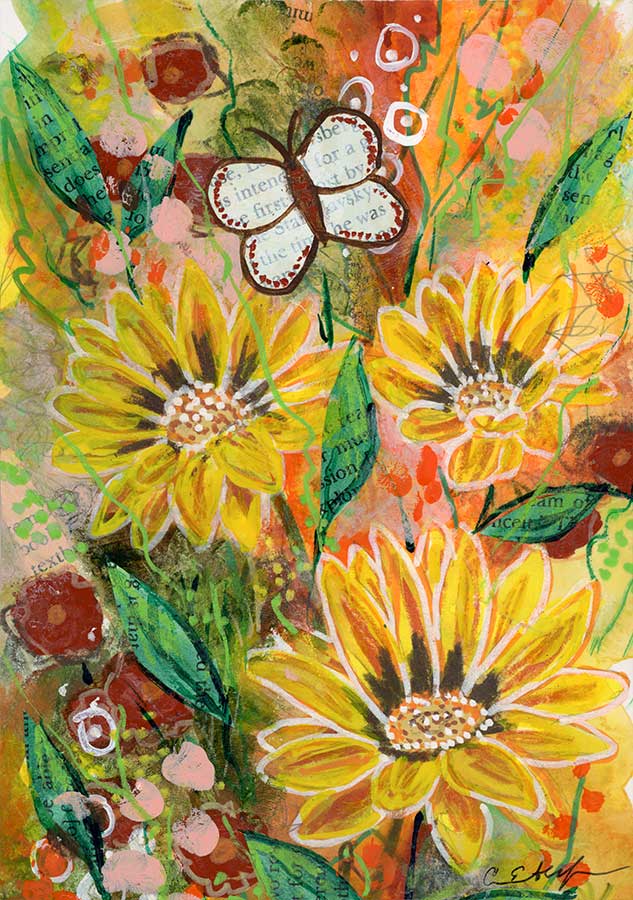 Landing Place, 5" x 7", mixed media