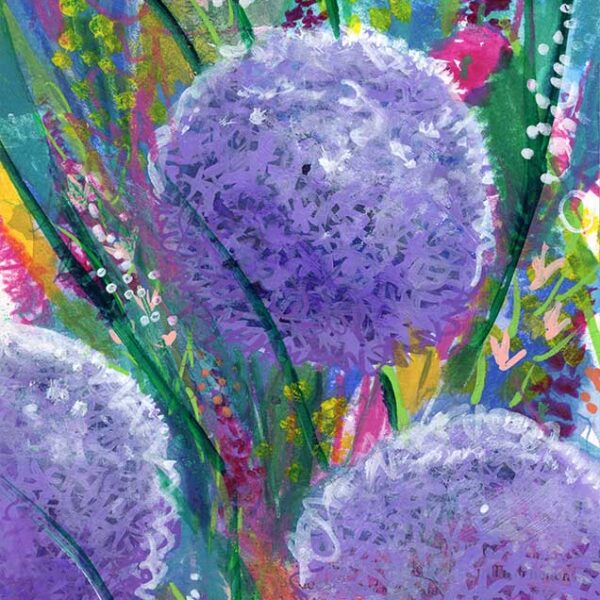 Purple Power, 5" x 7", mixed media