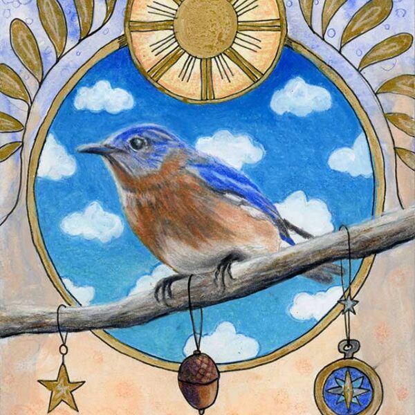Wayfinder, 5" x 7", mixed media
