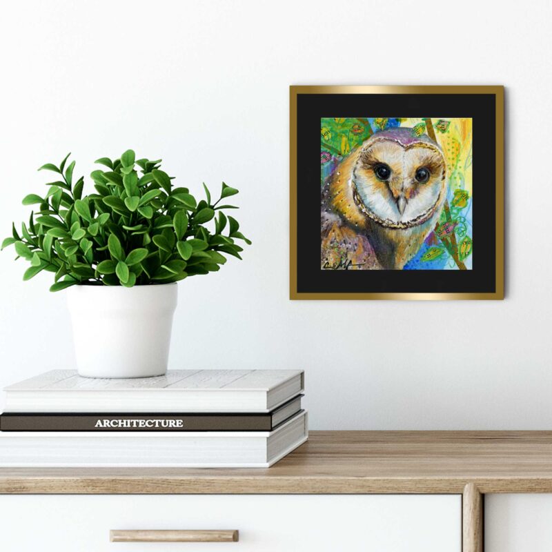 Barn Owl Gazing - Art Print - Image 5