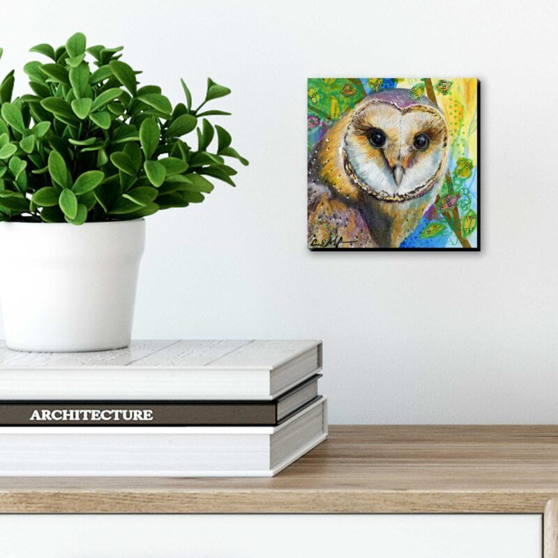 Barn Owl Gazing - Art Print - Image 3