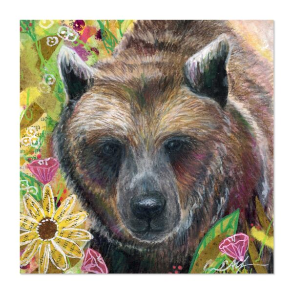 Bear in Flowers - Art Print