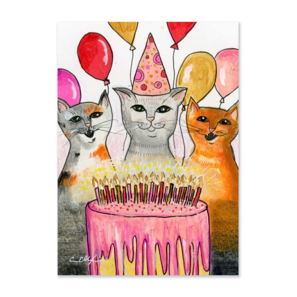 Cake on Fire Old - Art Print