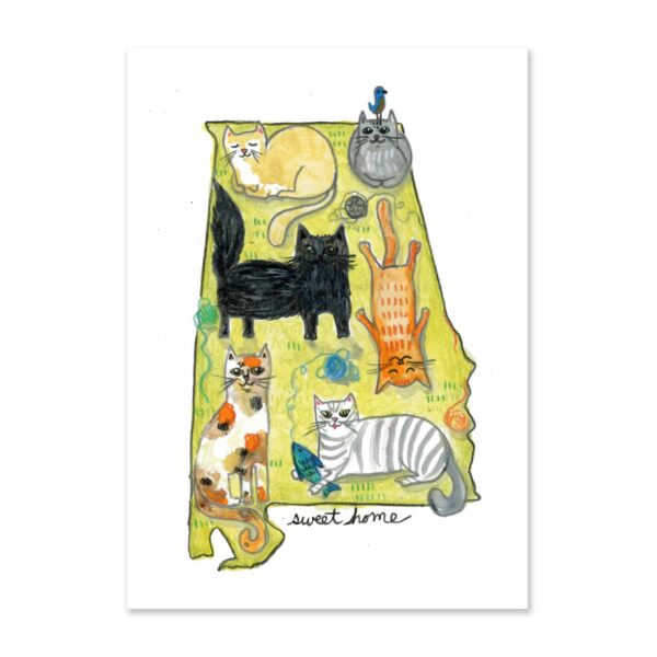 Cats Make It Home #1 (AL) - Art Print