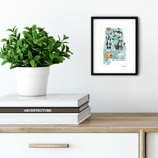 Cats Make It Home #2 (AL) - Art Print