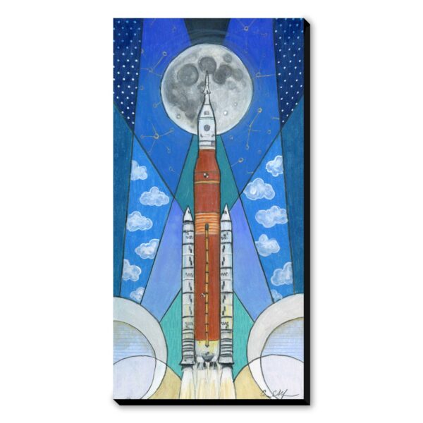SLS Shoots the Moon - Art Print