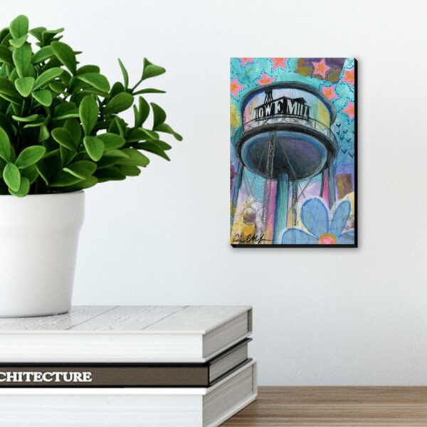 Groovy Lowe Mill Water Tower - Original Art