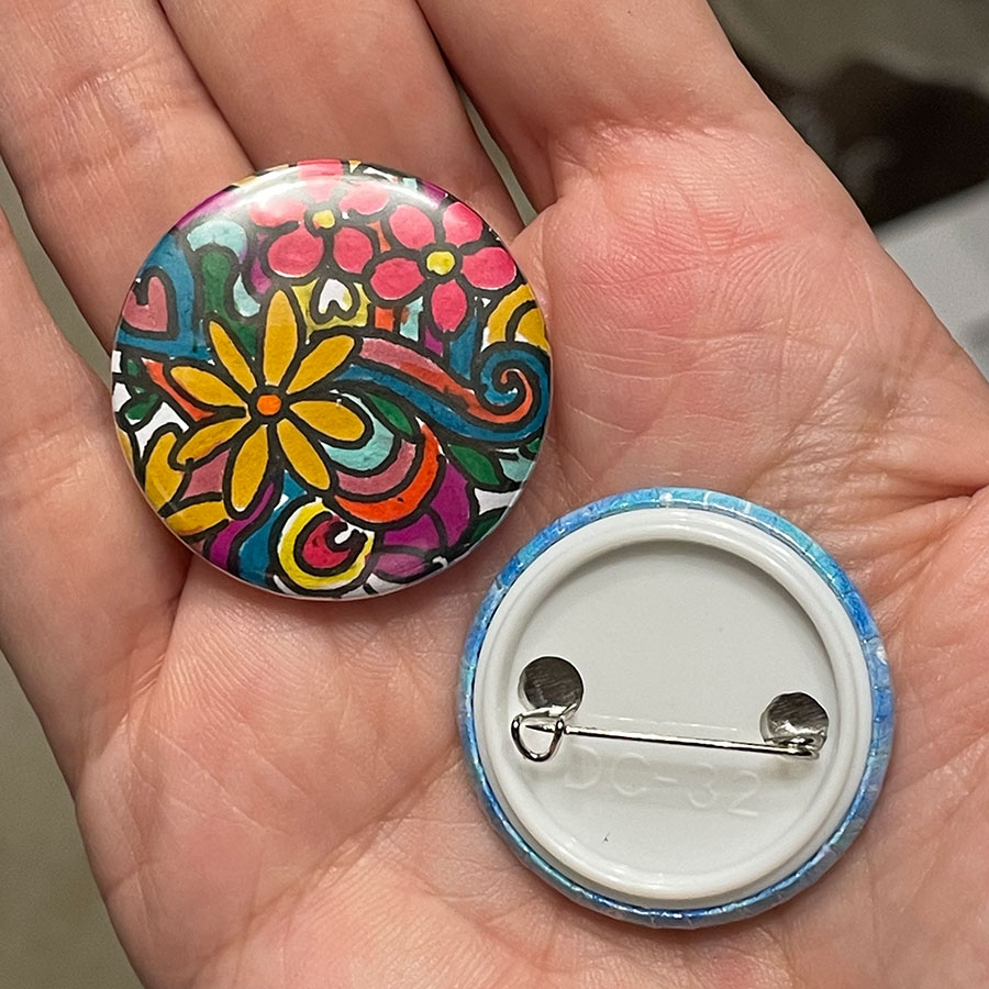 December 2 from 11 - 7 PM | Drop in and make your own Pin Back Button